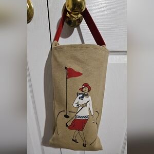Vintage Style Golf Themed Canvas Bag